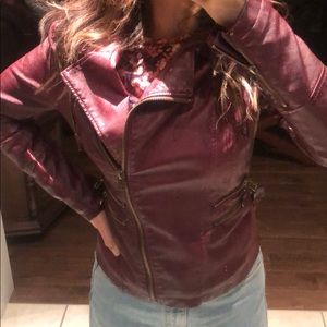 Buffalo Burgundy Pleather jacket